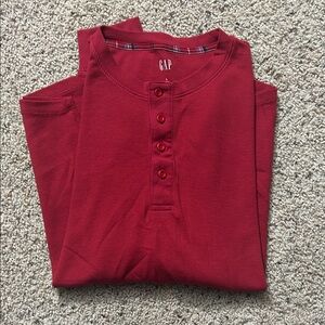 GAP Men's Casual Red Button Down Shirt